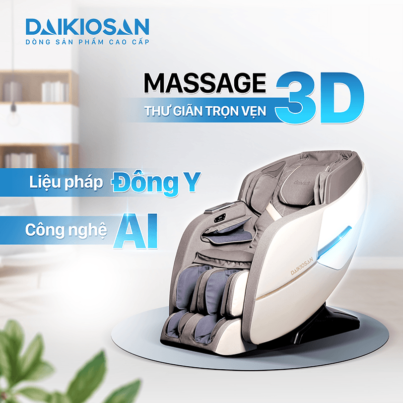 Ghế massage Daikiosan DKGM-20005 được ứng dụng công nghệ massage 3D thông minh